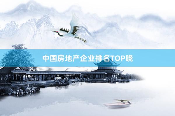 中国房地产企业排名TOP晓